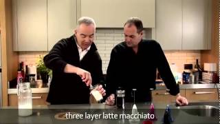 aerolatte  milk frother makes three layer caffè latte macchiato [upl. by Lissy384]