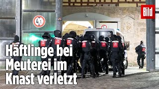 Gefängnismeuterei Polizei stürmt Knast in Thüringen  JVA Untermaßfeld [upl. by Tull736]